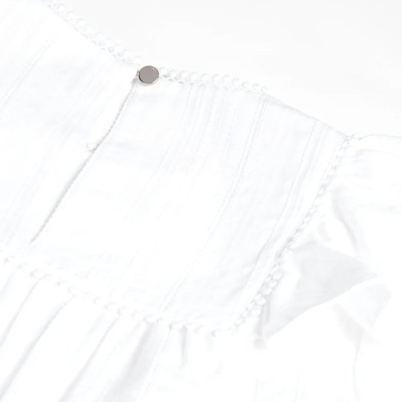 COPY - Ted Baker Silais Double Frill Blouse White - Picture 6 of 13